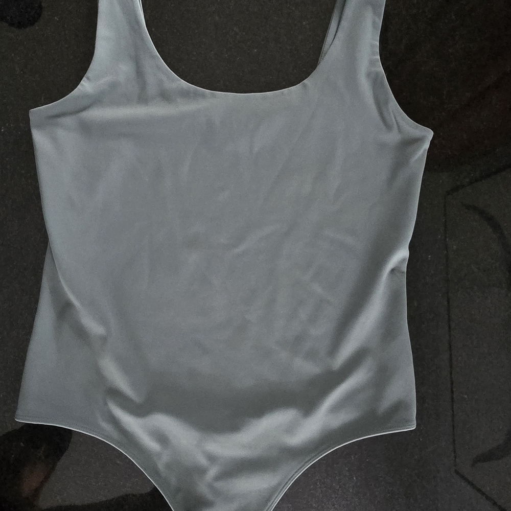 Express Women's Sage Green Bodysuit